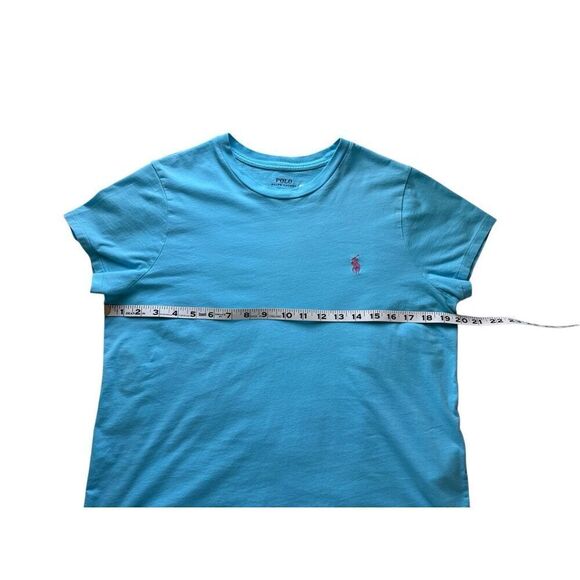 Polo Ralph Lauren sky blue cotton crewneck T - L - Picture 7 of 8